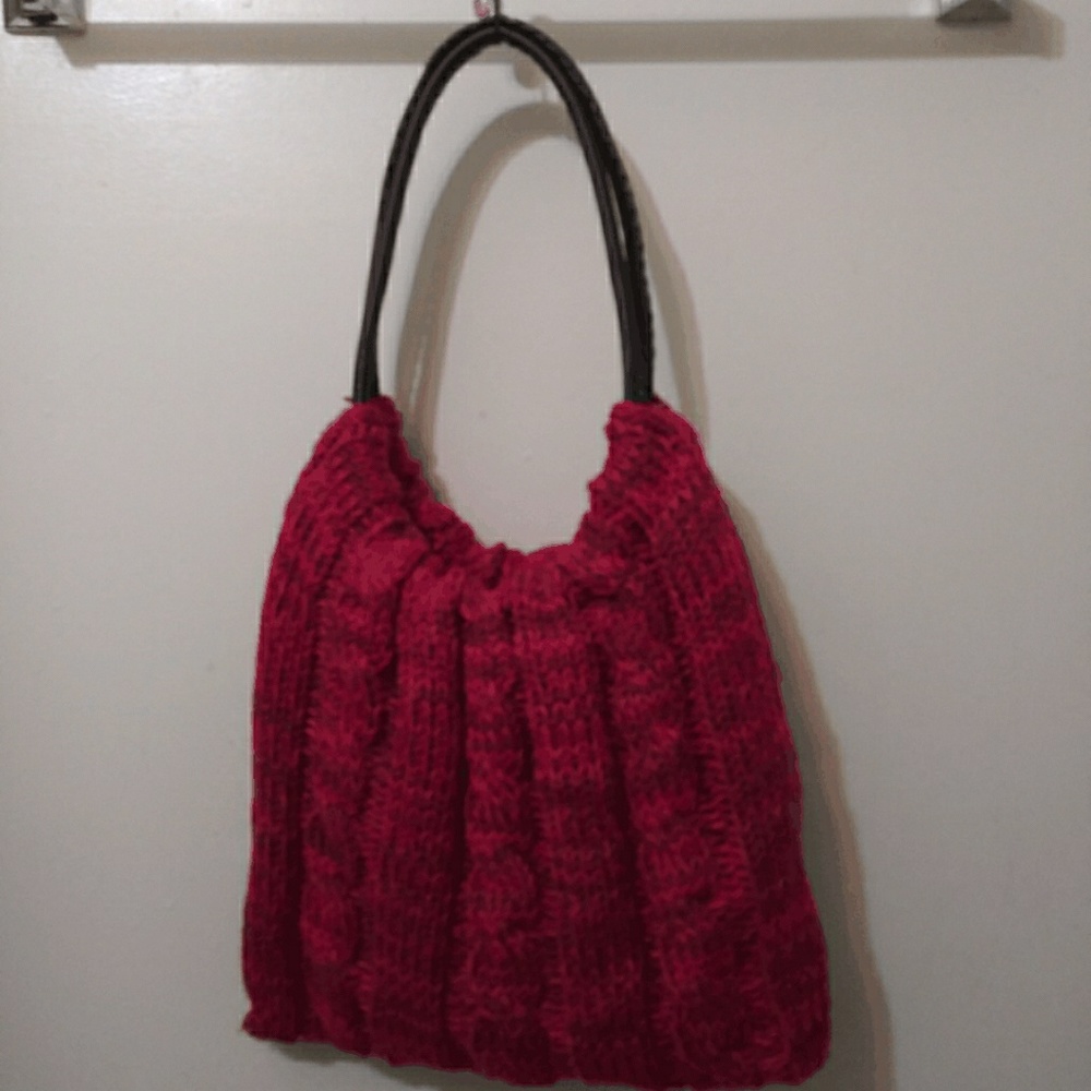 Crocheted Pink Murval Paris Bucket Handbag